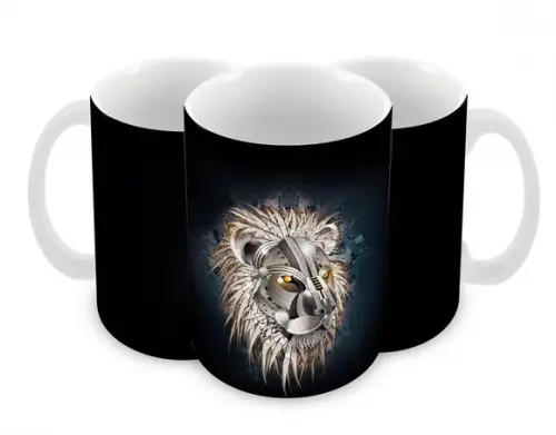 Caneca Polímero Leão Personalizada
