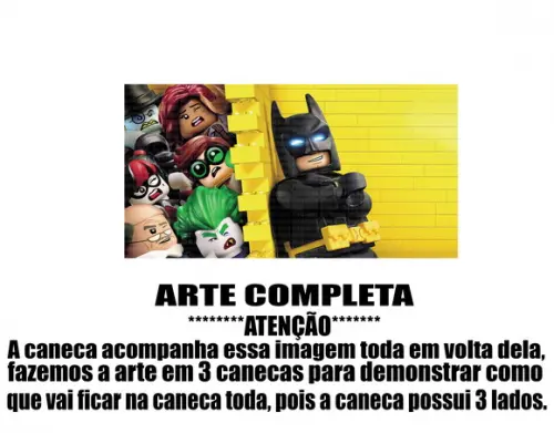 Caneca Polímero Lego Batman Personalizada