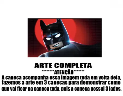 Caneca Polímero Lego Batman Personalizada