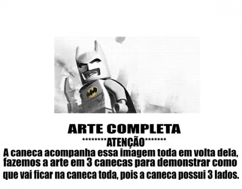 Caneca Polímero Lego Batman Personalizada
