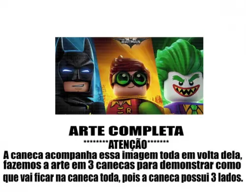 Caneca Polímero Lego Batman Personalizada