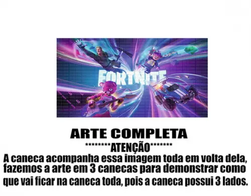Caneca Polímero Lego Fortnite Personalizada