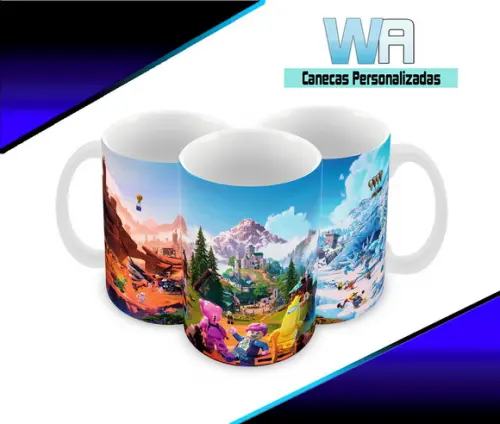 Caneca Polímero Lego Fortnite Personalizada