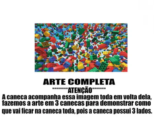 Caneca Polímero Lego Personalizada