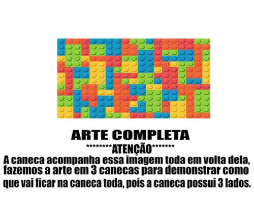 Caneca Polímero Lego Personalizada