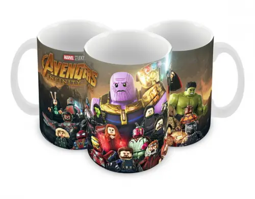 Caneca Polímero Lego Vingadores Personalizada