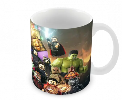 Caneca Polímero Lego Vingadores Personalizada
