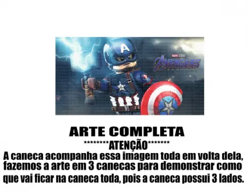 Caneca Polímero Lego Vingadores Personalizada