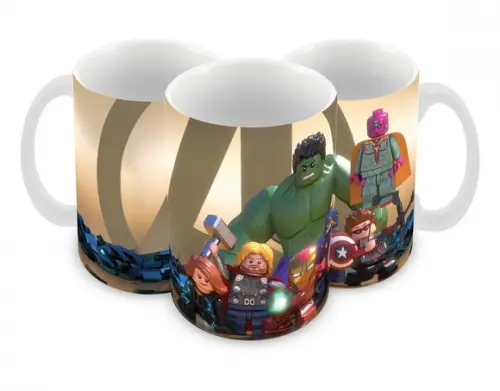 Caneca Polímero Lego Vingadores Personalizada