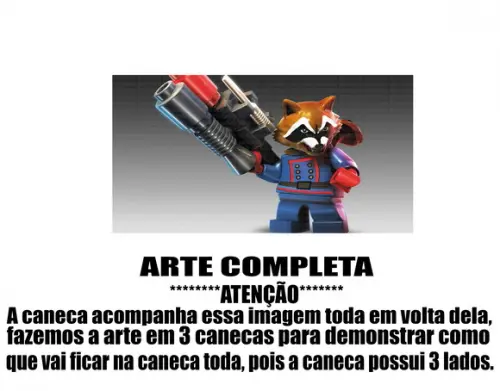 Caneca Polímero Lego Vingadores Personalizada