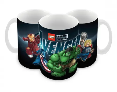 Caneca Polímero Lego Vingadores Personalizada