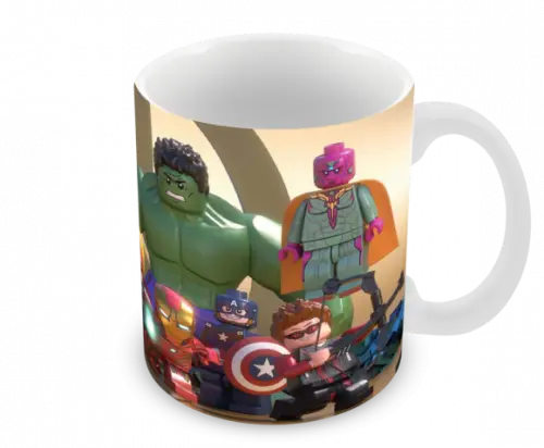 Caneca Polímero Lego Vingadores Personalizada