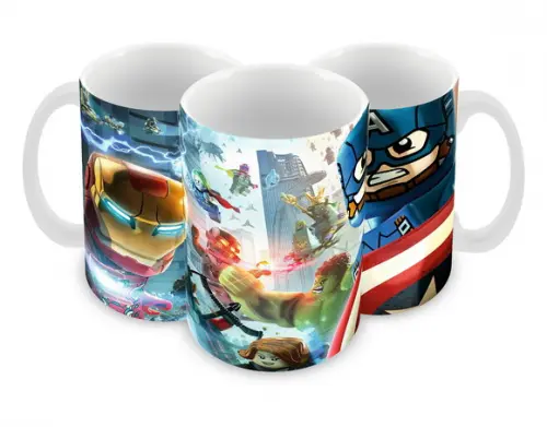 Caneca Polímero Lego Vingadores Personalizada