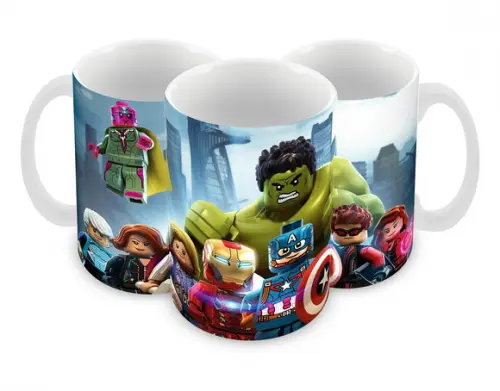 Caneca Polímero Lego Vingadores Personalizada