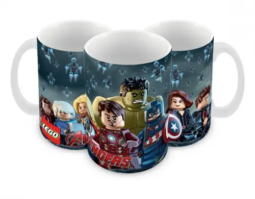 Caneca Polímero Lego Vingadores Personalizada