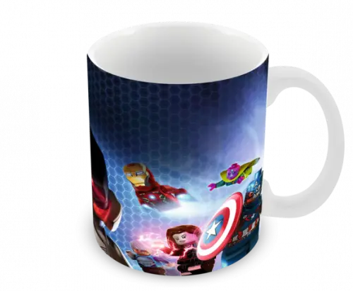 Caneca Polímero Lego Vingadores Personalizada