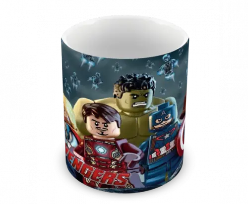 Caneca Polímero Lego Vingadores Personalizada