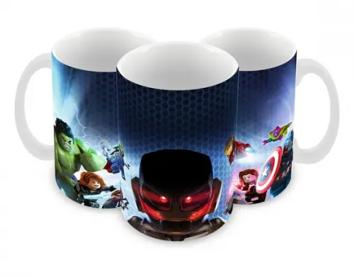 Caneca Polímero Lego Vingadores Personalizada