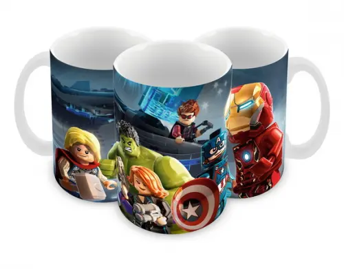 Caneca Polímero Lego Vingadores Personalizada