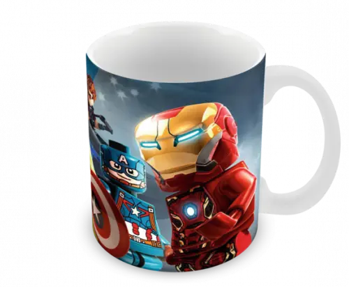 Caneca Polímero Lego Vingadores Personalizada