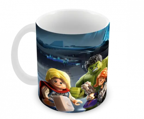Caneca Polímero Lego Vingadores Personalizada