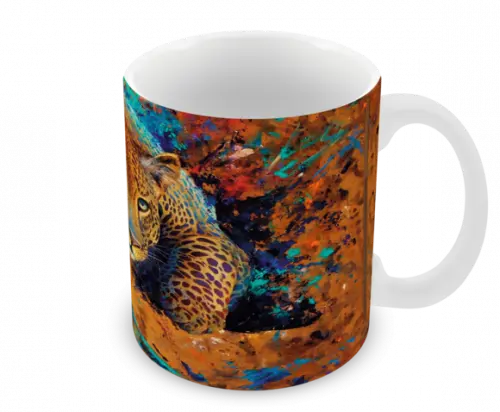 Caneca Polímero Leopardo Personalizada