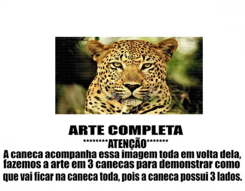 Caneca Polímero Leopardo Personalizada