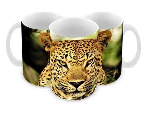Caneca Polímero Leopardo Personalizada