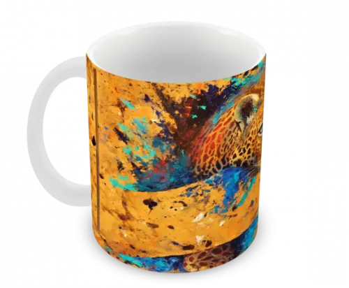 Caneca Polímero Leopardo Personalizada