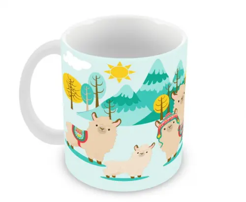 Caneca Polímero Lhama Personalizada