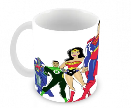 Caneca Polímero Liga da Justiça Personalizada