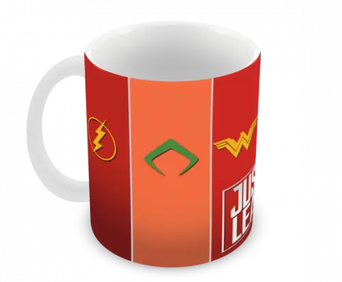 Caneca Polímero Liga da Justiça Personalizada