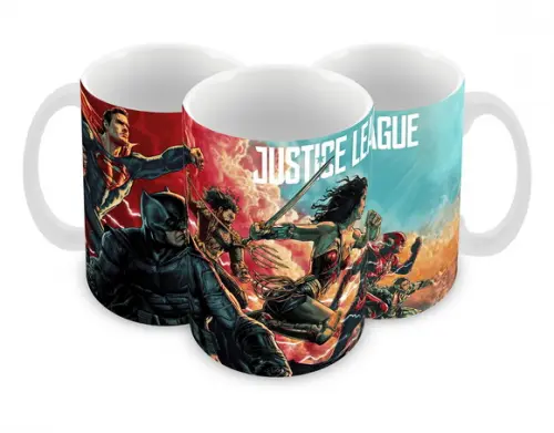Caneca Polímero Liga da Justiça Personalizada