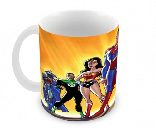 Caneca Polímero Liga da Justiça Personalizada