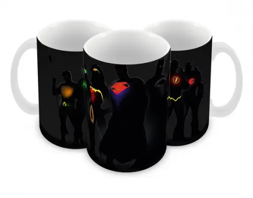 Caneca Polímero Liga da Justiça Personalizada