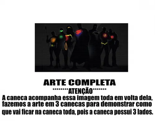 Caneca Polímero Liga da Justiça Personalizada