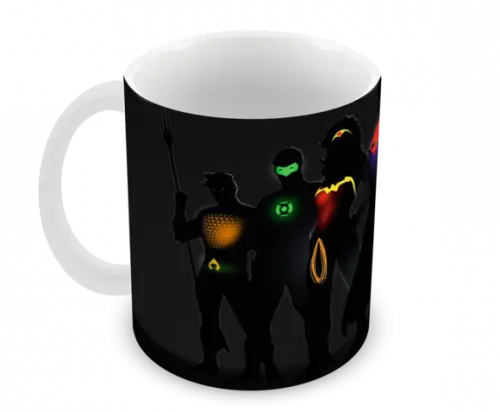 Caneca Polímero Liga da Justiça Personalizada