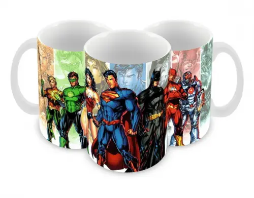 Caneca Polímero Liga da Justiça Personalizada