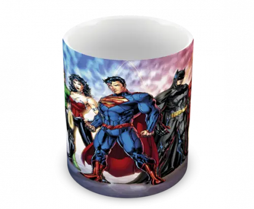 Caneca Polímero Liga da Justiça Personalizada