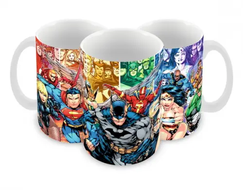 Caneca Polímero Liga da Justiça Personalizada