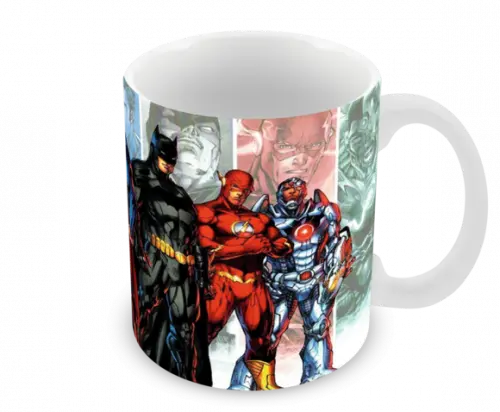 Caneca Polímero Liga da Justiça Personalizada