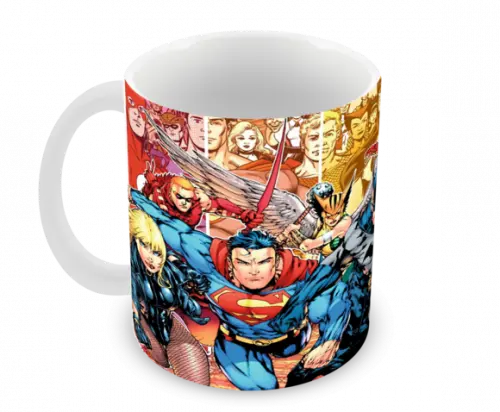 Caneca Polímero Liga da Justiça Personalizada