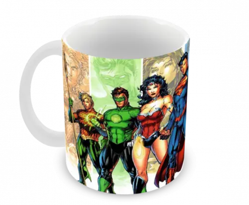 Caneca Polímero Liga da Justiça Personalizada