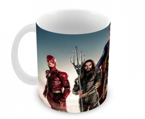 Caneca Polímero Liga da Justiça Personalizada