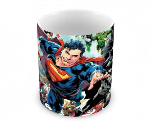 Caneca Polímero Liga da Justiça Personalizada