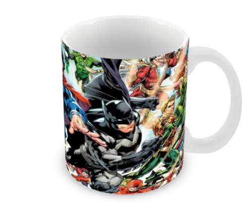 Caneca Polímero Liga da Justiça Personalizada
