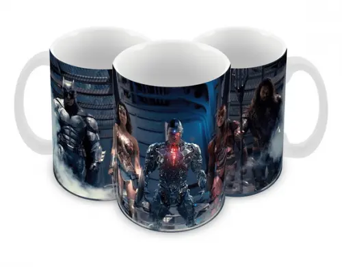 Caneca Polímero Liga da Justiça Personalizada