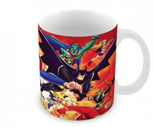 Caneca Polímero Liga da Justiça Personalizada