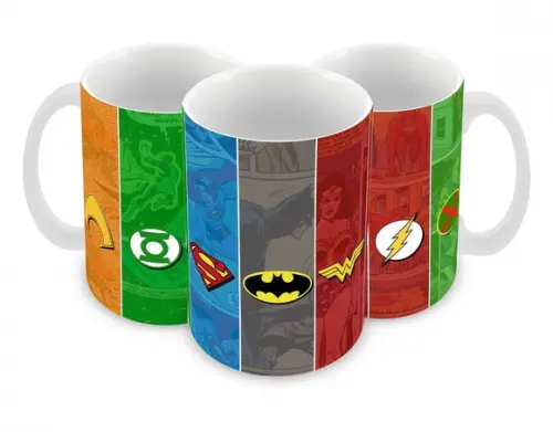 Caneca Polímero Liga da Justiça Personalizada