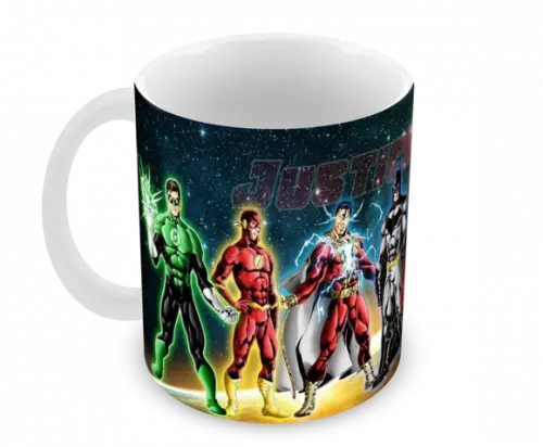 Caneca Polímero Liga da Justiça Personalizada